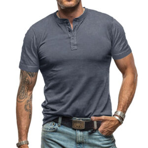Men's Short-sleeved T-shirt With Round Neck