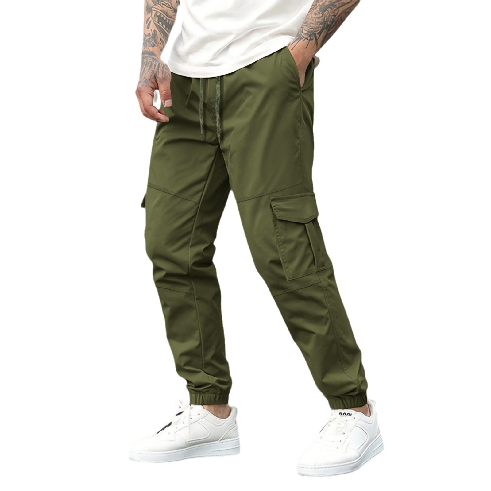 Fashion Solid Color Casual Sports Jogger Pants - Image 2