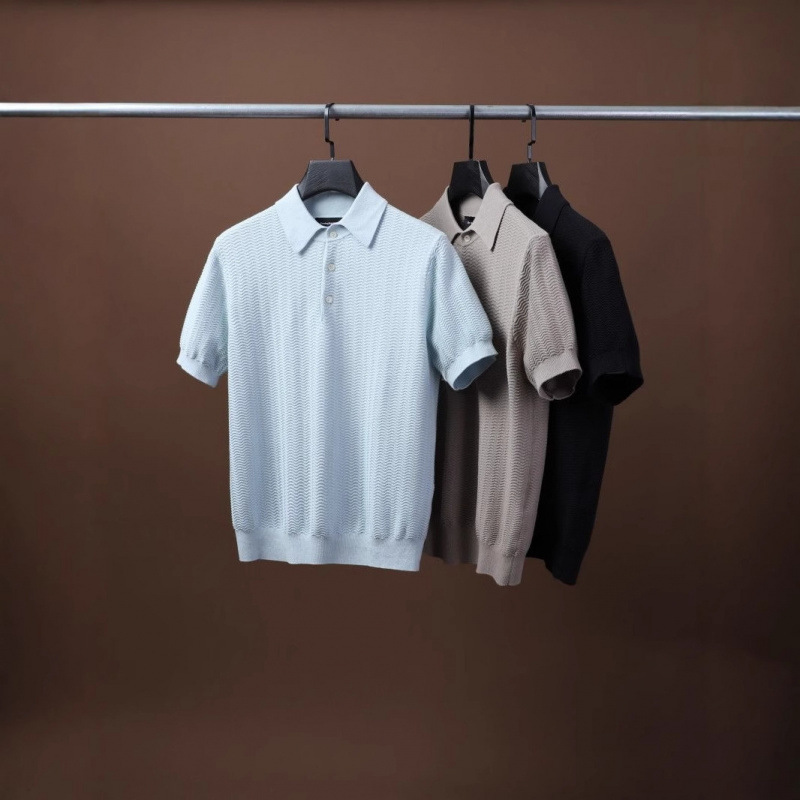 Soft And Comfortable Men's Knitted Short Sleeve - Image 3