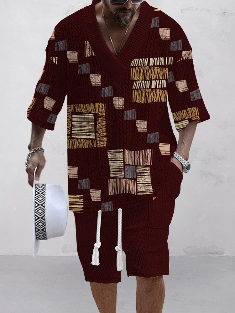 Men's Fashionable Jacquard Suit - Image 4