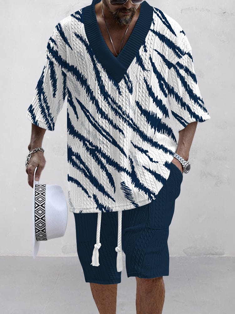 Men's Fashionable Jacquard Suit - Image 9