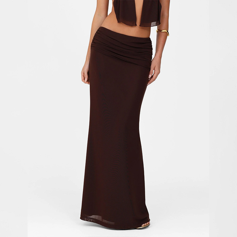 Halter Cut-out Tied Top High Waist Hip Skirt Suit - Image 3