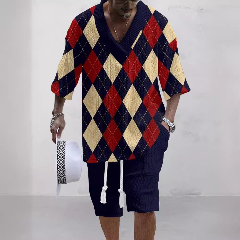 Men's Fashionable Jacquard Suit - Image 3